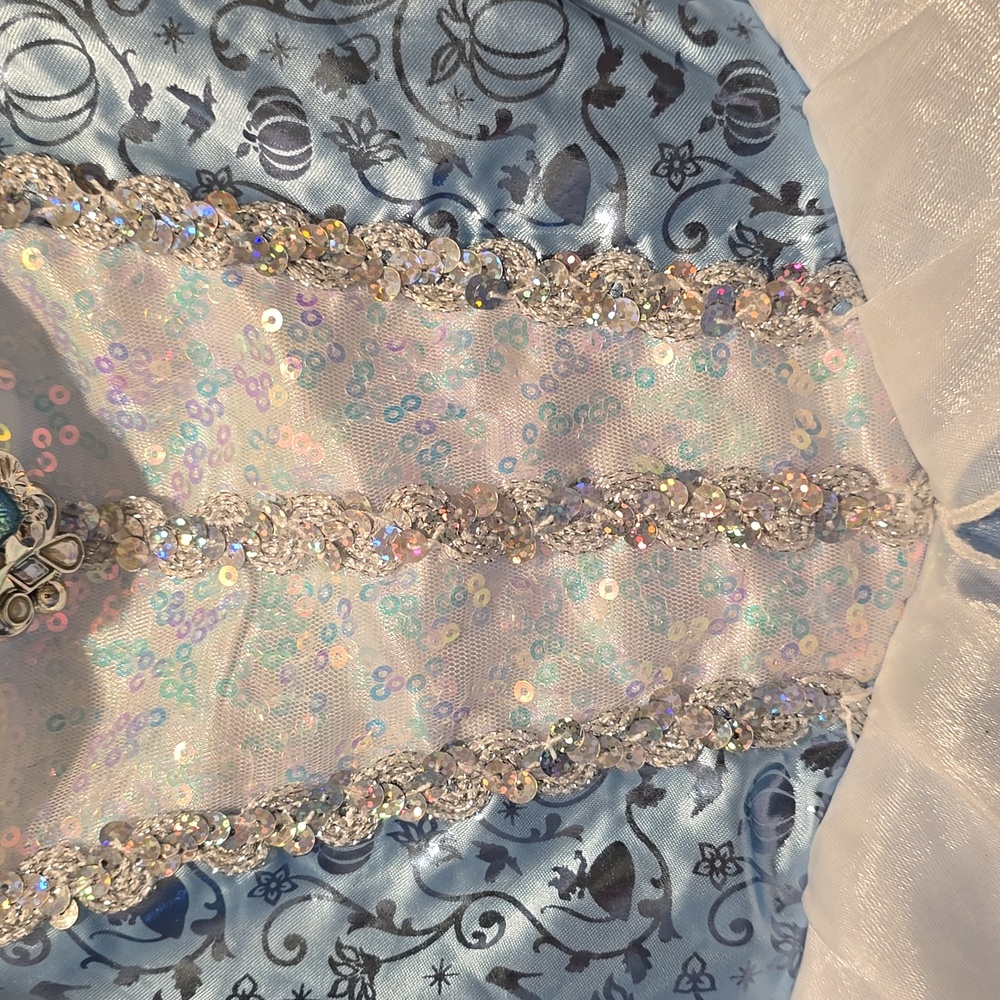 Disney Cinderella Gown Dress Costume Size 5/6 - Picture 3 of 9